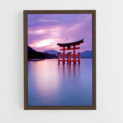 ap-itsukushima shrine-4 cadre Bois foncé
