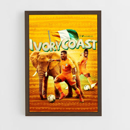 ap-ivory coast national football team-1 cadre Bois foncé