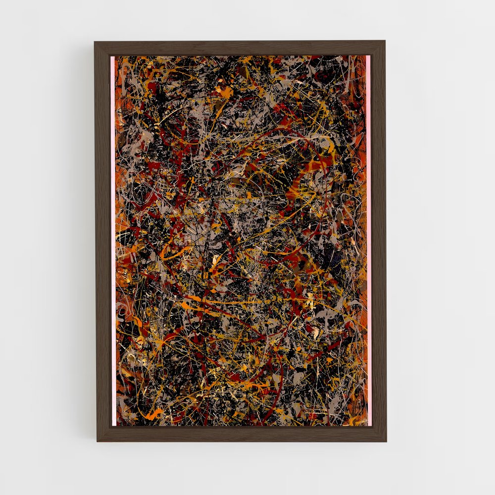 ap-jackson pollock-1 cadre Bois foncé