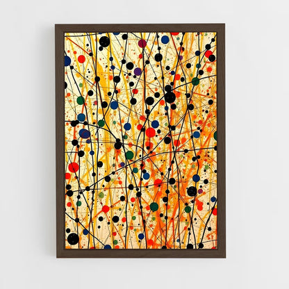 ap-jackson pollock-3 cadre Bois foncé