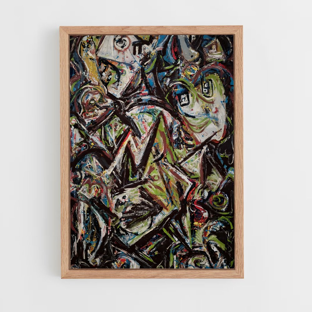 ap-jackson pollock-4 cadre Bois clair