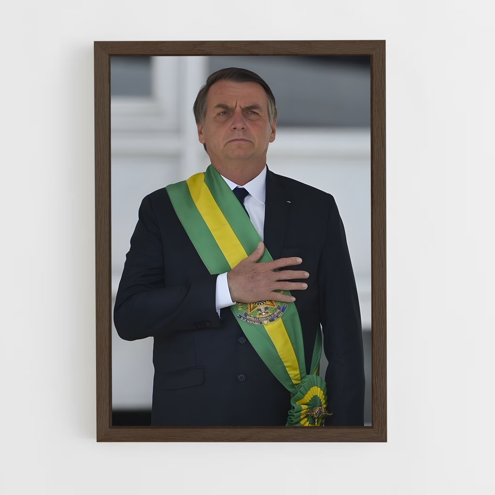 ap-jair bolsonaro-3 cadre Bois foncé