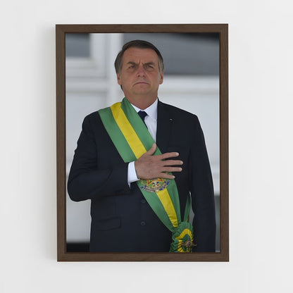 ap-jair bolsonaro-3 cadre Bois foncé