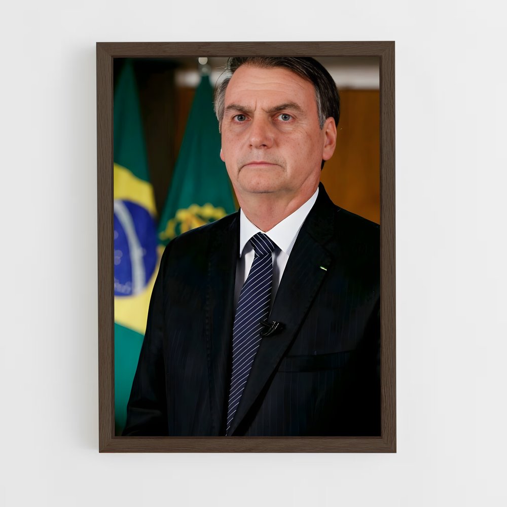 ap-jair bolsonaro-5 cadre Bois foncé