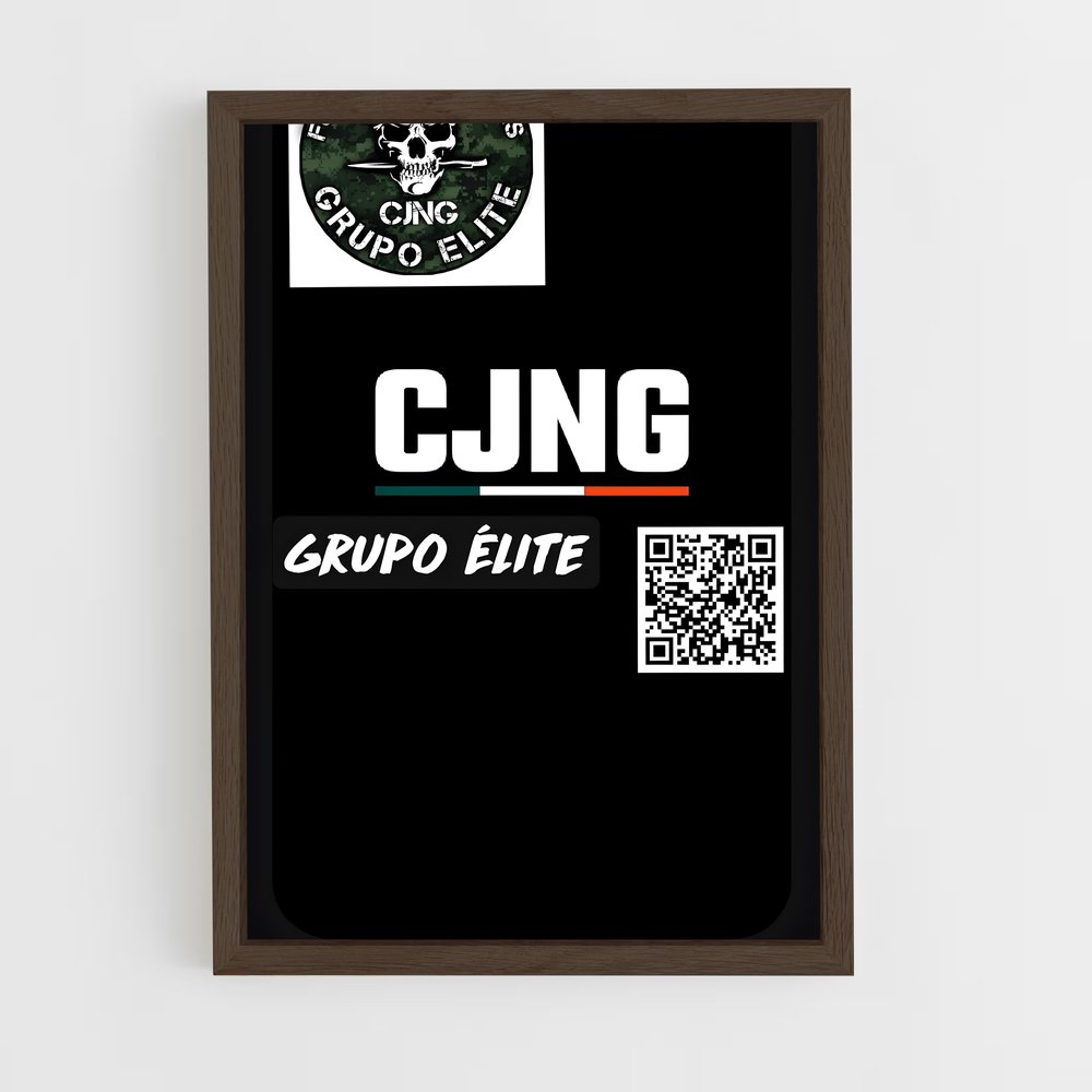 ap-jalisco cartel-5 cadre Bois foncé