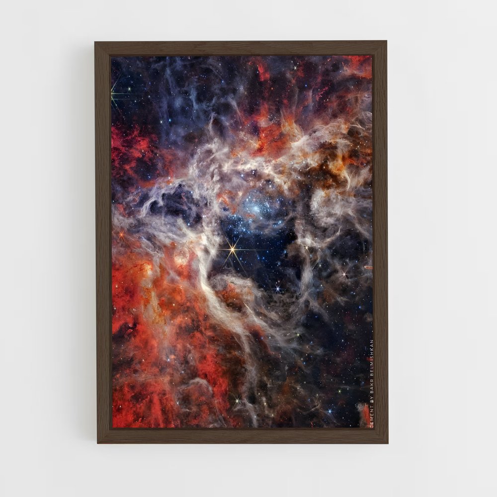 ap-james webb telescope-4 cadre Bois foncé
