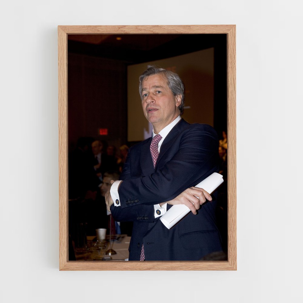 ap-jamie dimon-2 cadre Bois clair