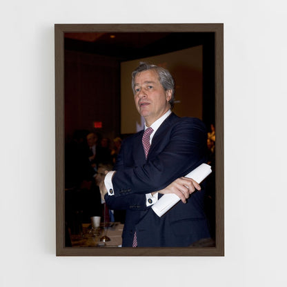 ap-jamie dimon-2 cadre Bois foncé