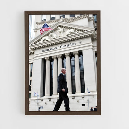 ap-jamie dimon-3 cadre Bois foncé