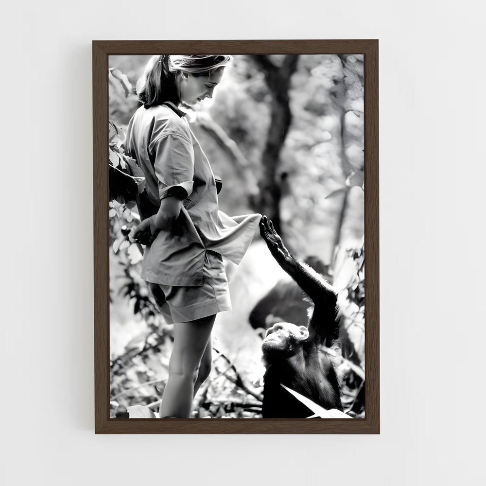 ap-jane goodall-3 cadre Bois foncé