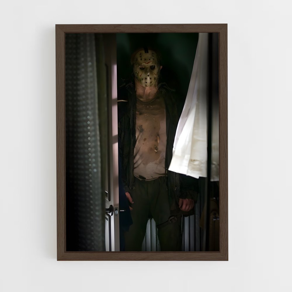 ap-jason voorhees-4 cadre Bois foncé