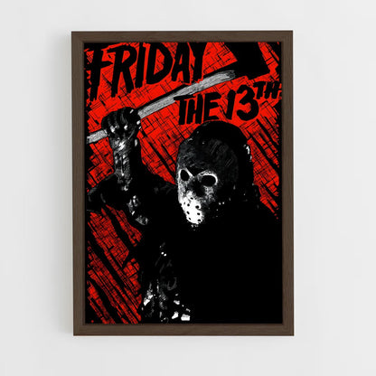 ap-jason voorhees-8 cadre Bois foncé