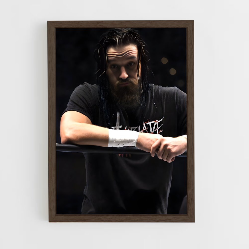 ap-jay white-4 cadre Bois foncé