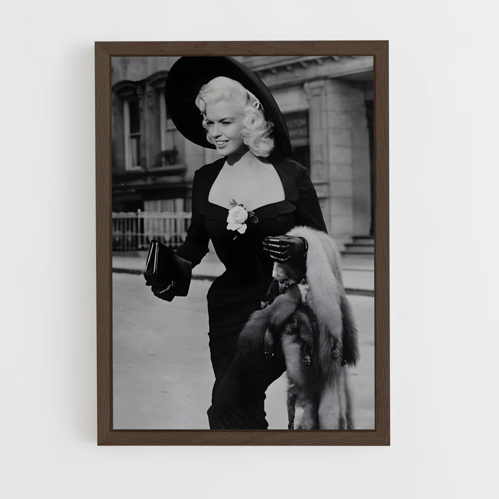 ap-jayne mansfield-3 cadre Bois foncé