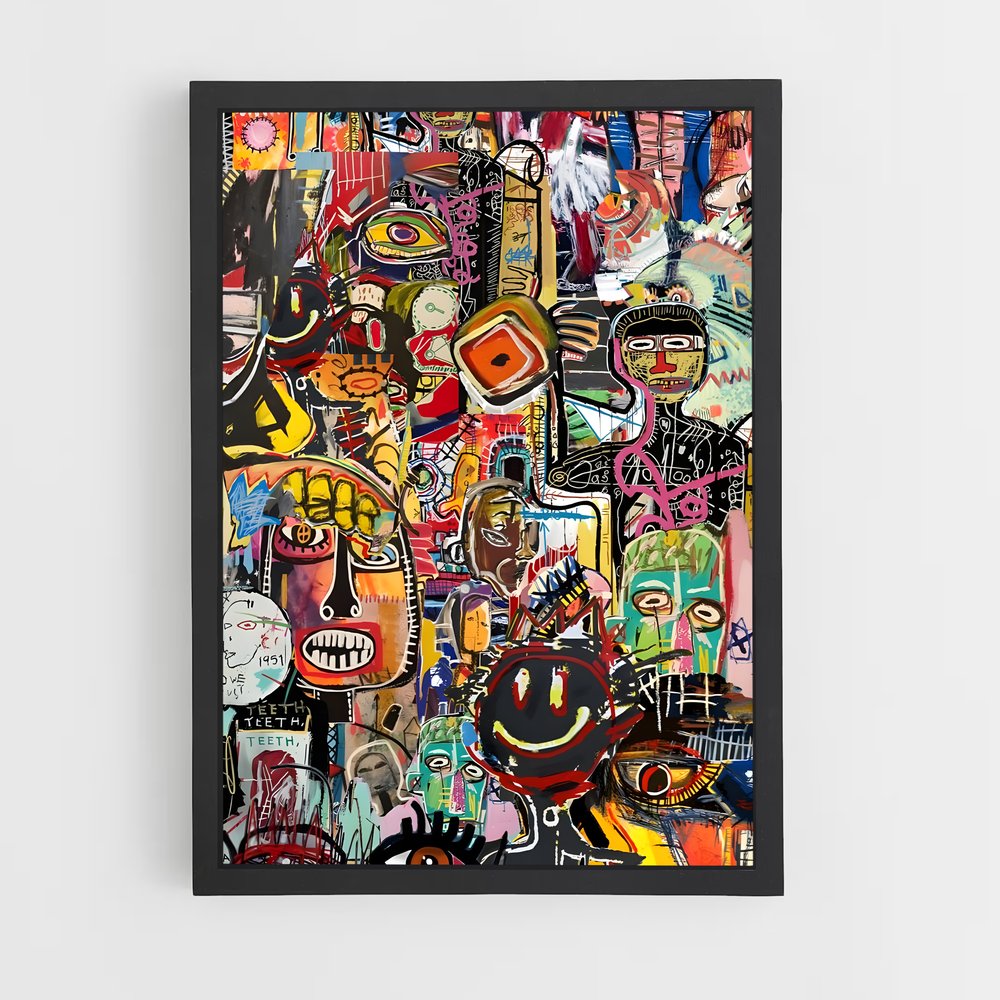 ap-jean-michel basquiat-1 cadre Noir