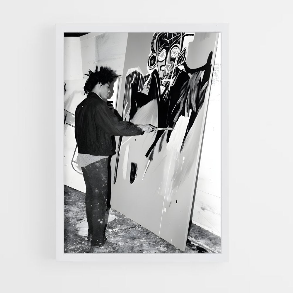 ap-jean-michel basquiat-6 cadre Blanc