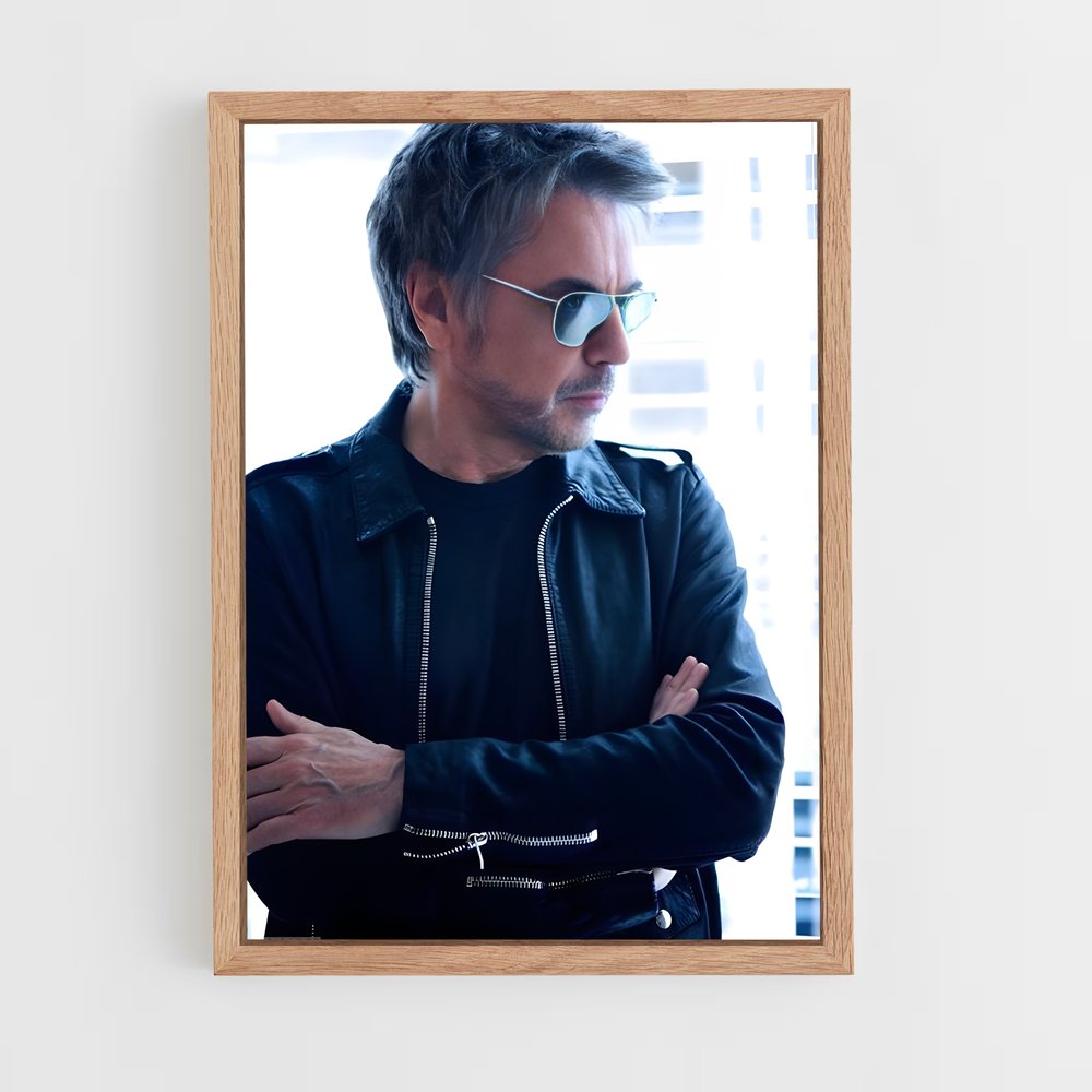 ap-jean-michel jarre-4 cadre Bois clair