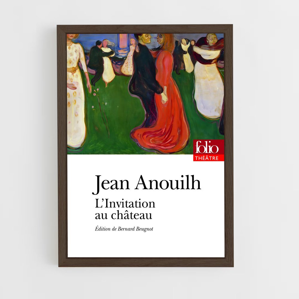 ap-jean anouilh-3 cadre Bois foncé