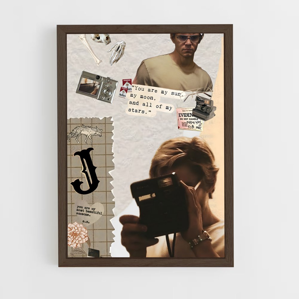 ap-jeffrey dahmer-3 cadre Bois foncé