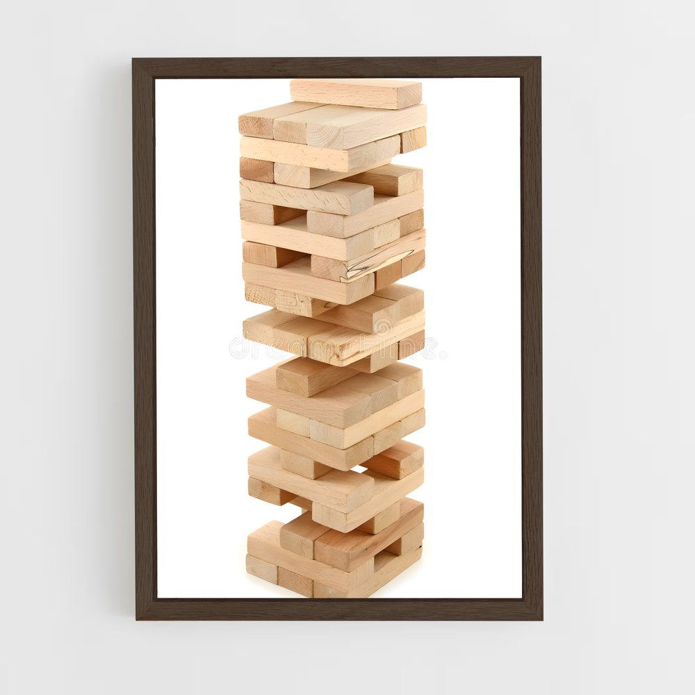 ap-jenga-1 cadre Bois foncé