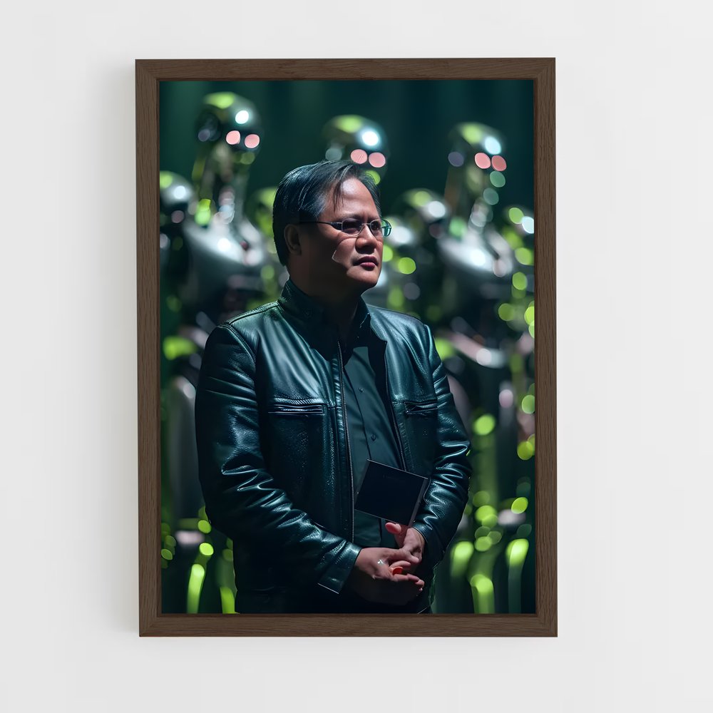 ap-jensen huang-1 cadre Bois foncé
