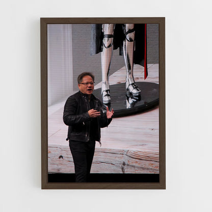ap-jensen huang-2 cadre Bois foncé