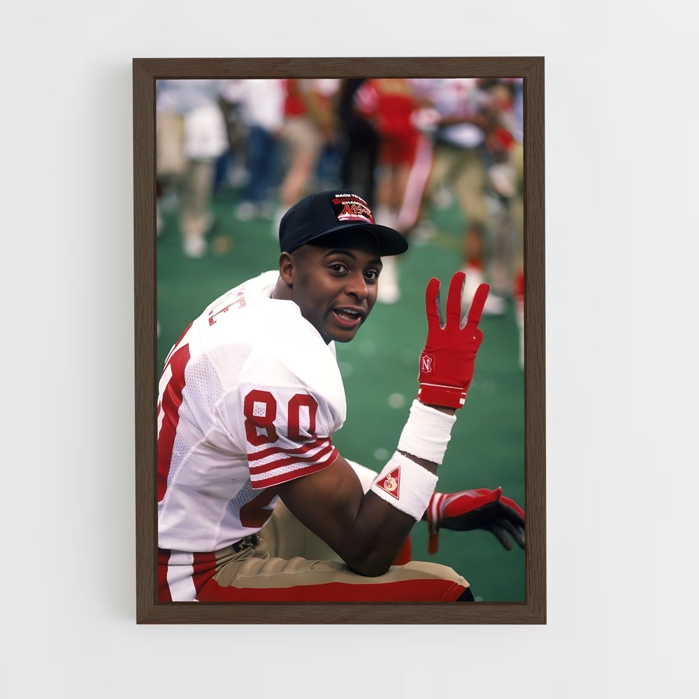 ap-jerry rice-1 cadre Bois foncé