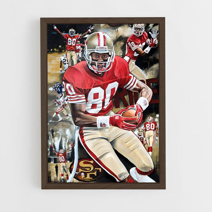 ap-jerry rice-8 cadre Bois foncé