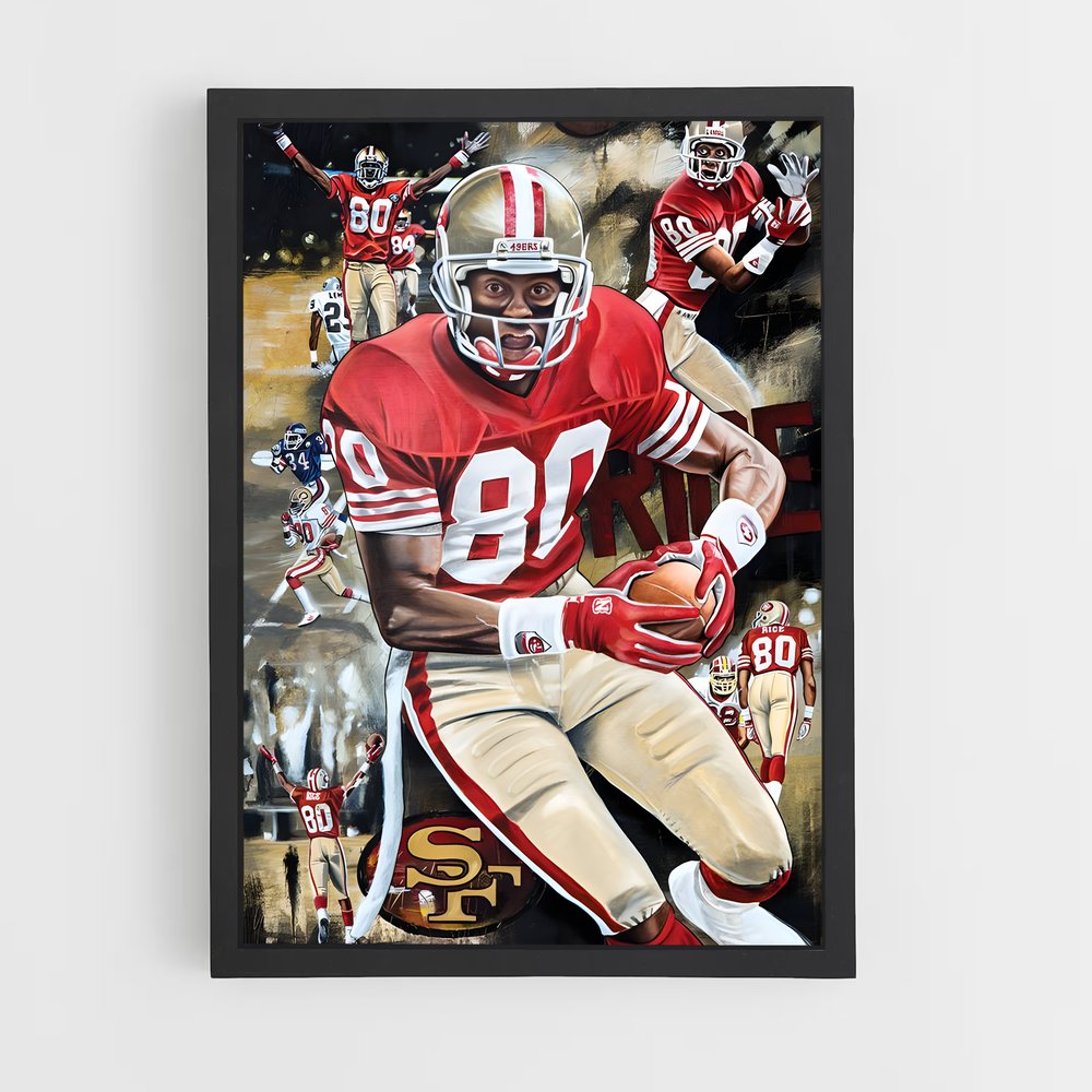 ap-jerry rice-8 cadre Noir