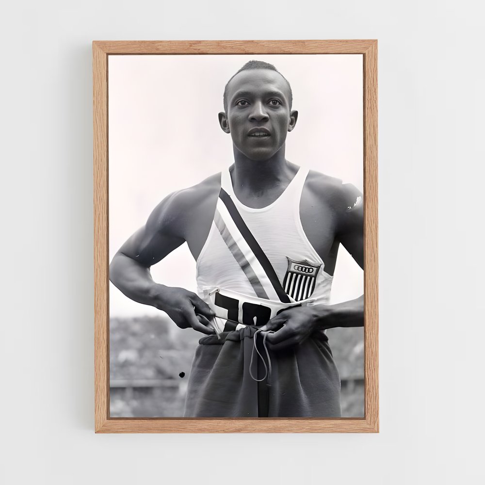 ap-jesse owens-1 cadre Bois clair