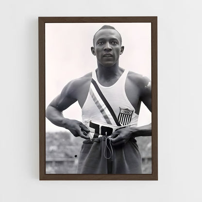 ap-jesse owens-1 cadre Bois foncé