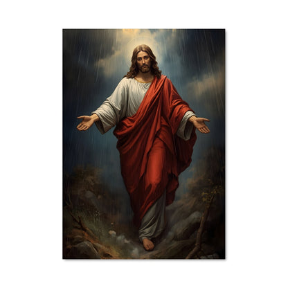 Poster Jésus sous la Pluie