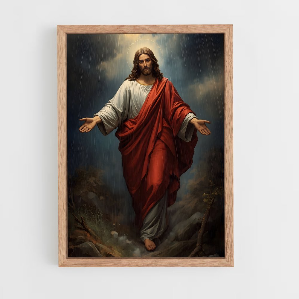 ap-jesus christ-10 cadre Bois clair