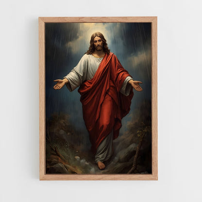 ap-jesus christ-10 cadre Bois clair