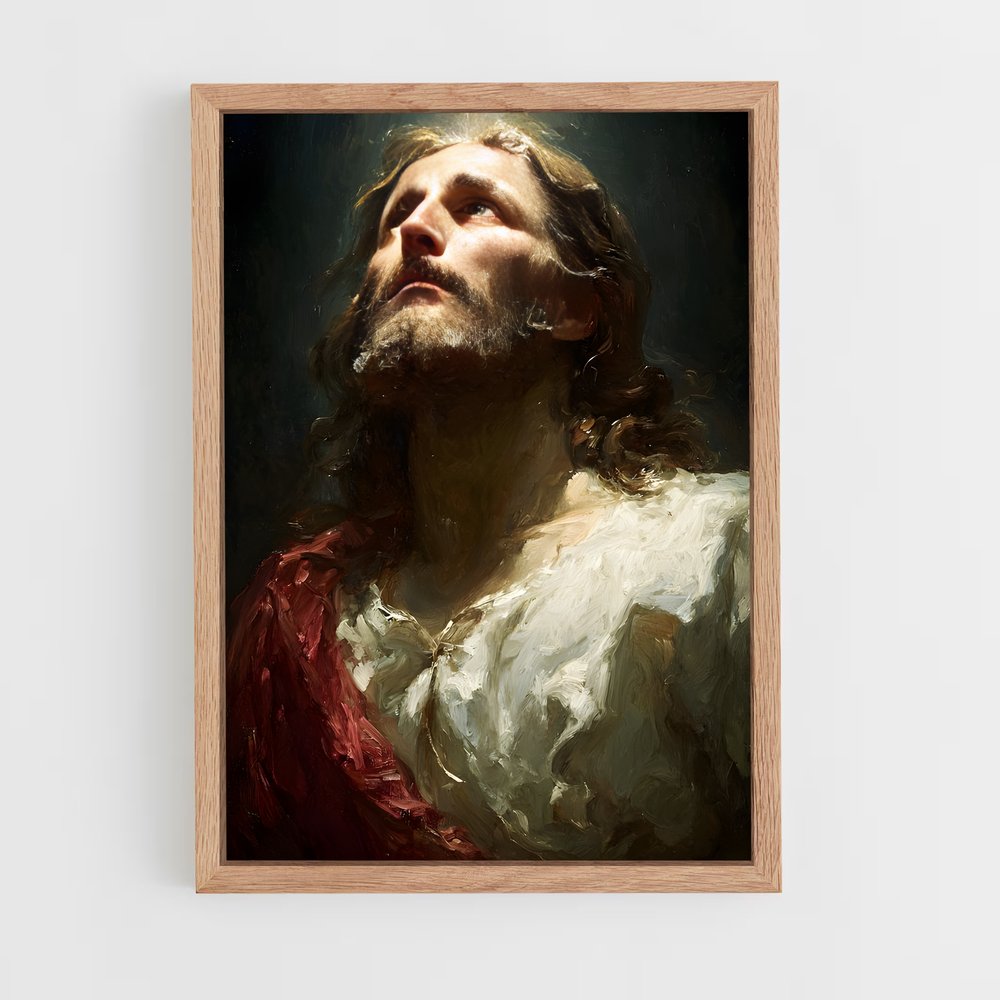 ap-jesus christ-13 cadre Bois clair