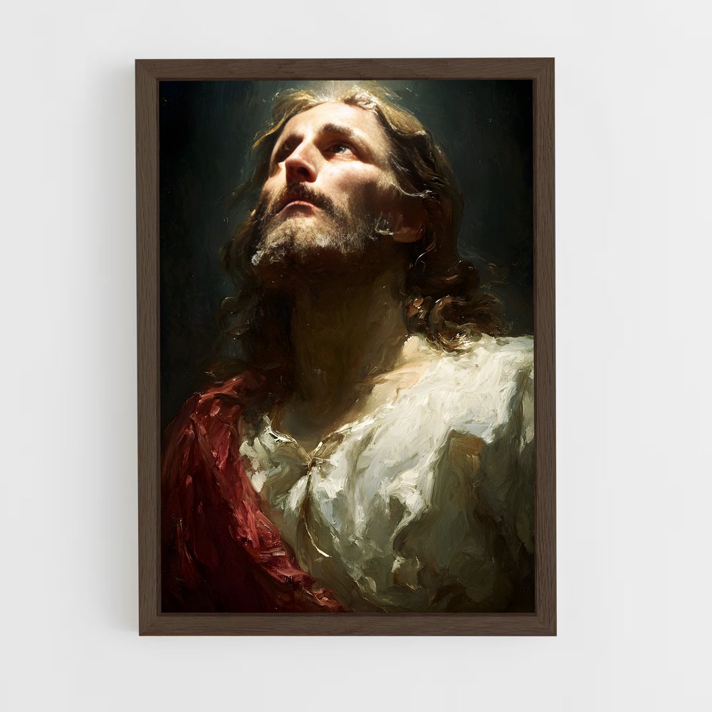 ap-jesus christ-13 cadre Bois foncé