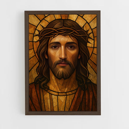 ap-jesus christ-14 cadre Bois foncé