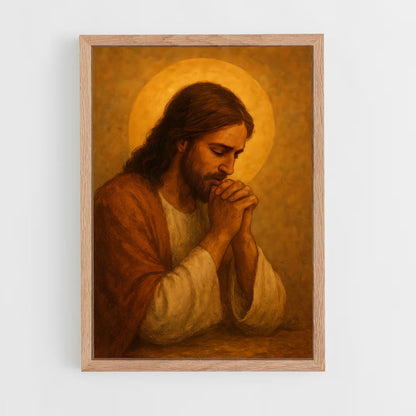 ap-jesus christ-15 cadre Bois clair