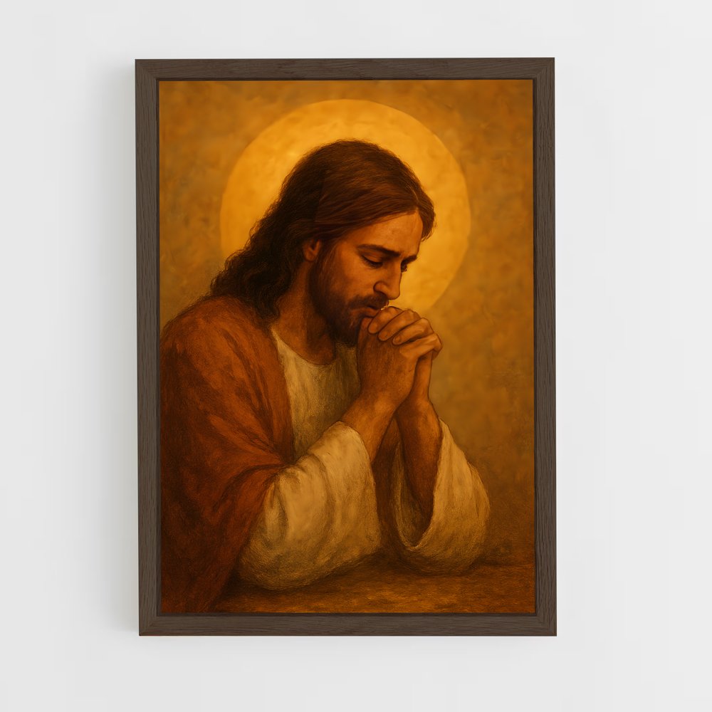 ap-jesus christ-15 cadre Bois foncé
