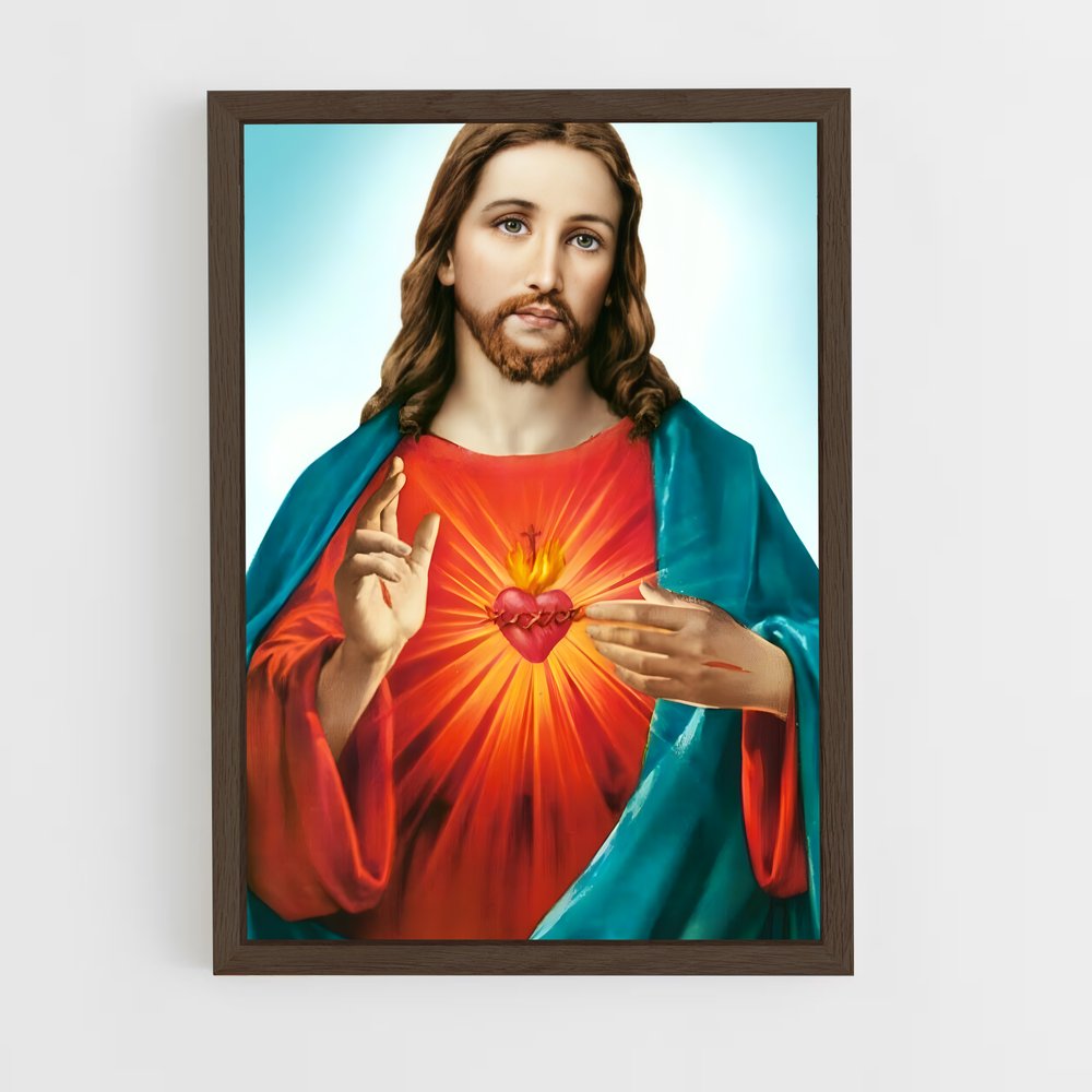 ap-jesus christ-18 cadre Bois foncé