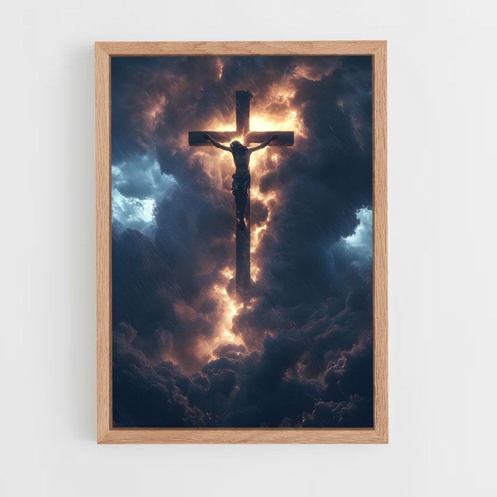 ap-jesus christ-19 cadre Bois clair