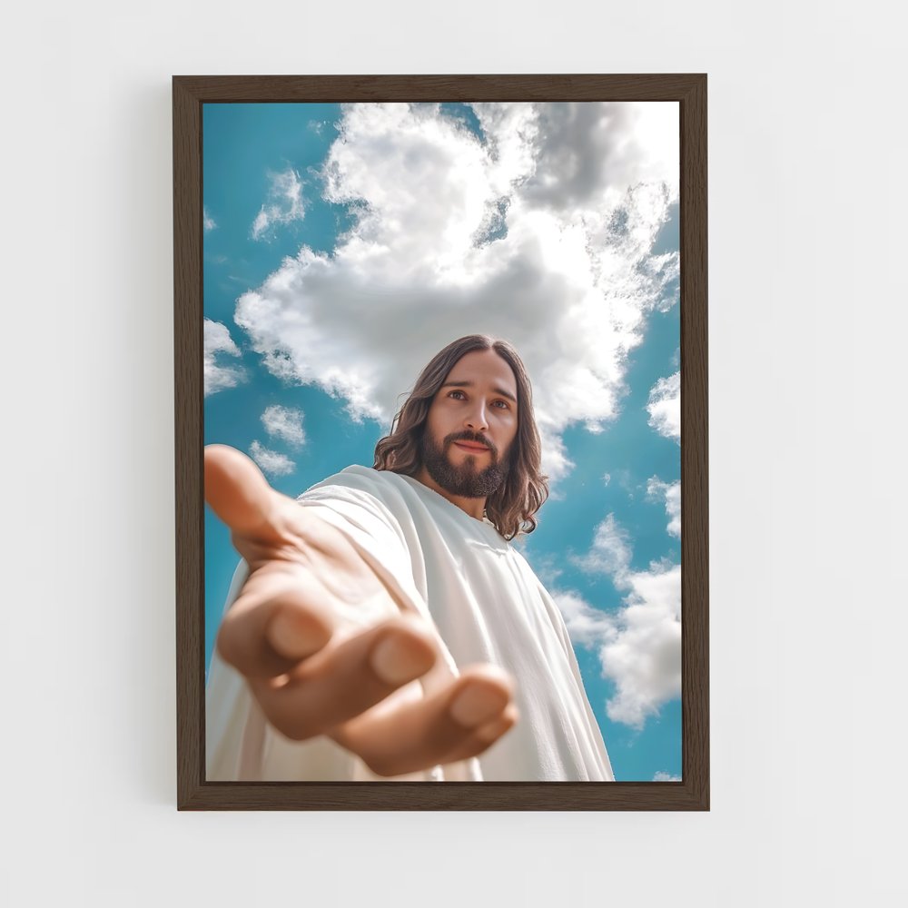 ap-jesus christ-5 cadre Bois foncé