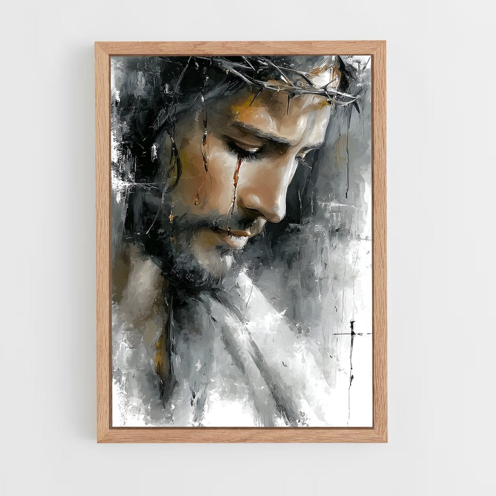 ap-jesus christ-6 cadre Bois clair