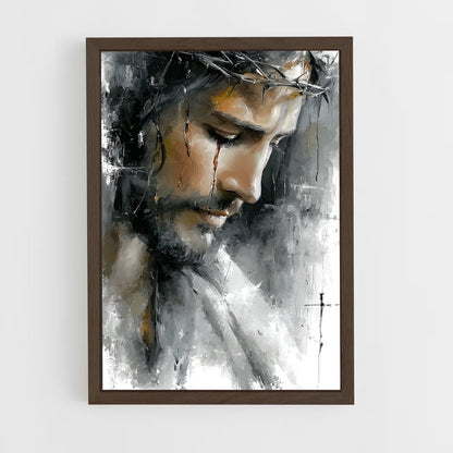 ap-jesus christ-6 cadre Bois foncé