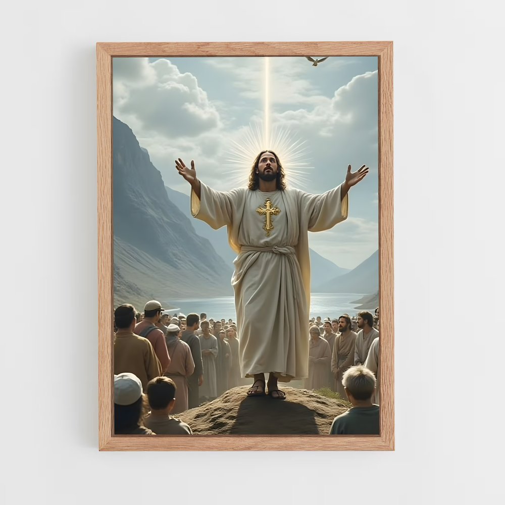 ap-jesus christ-7 cadre Bois clair