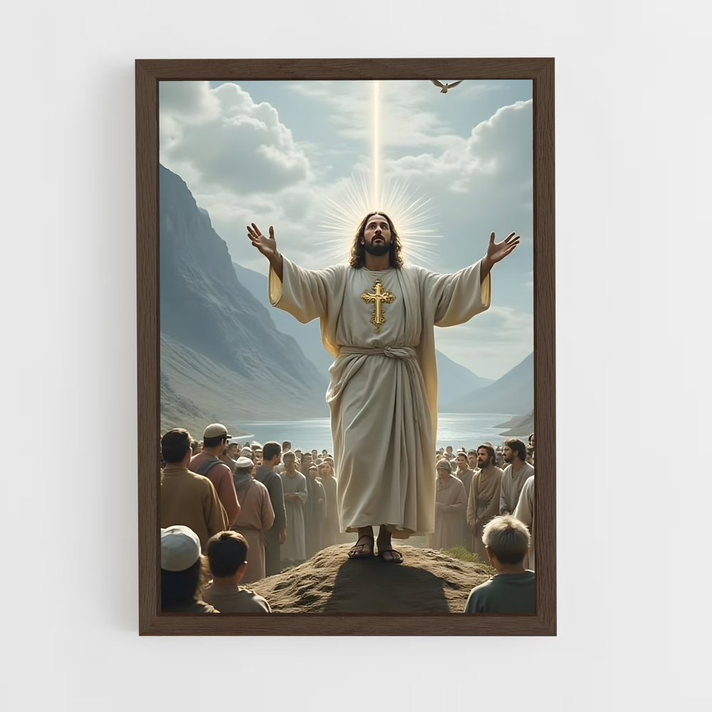 ap-jesus christ-7 cadre Bois foncé