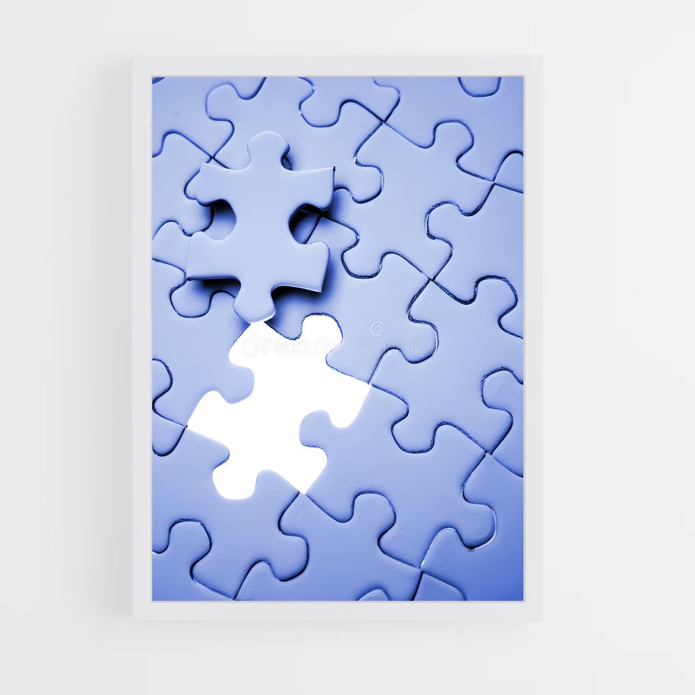 ap-jigsaw puzzle-1 cadre Blanc
