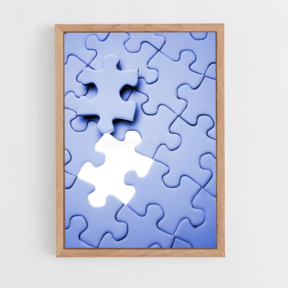 ap-jigsaw puzzle-1 cadre Bois clair