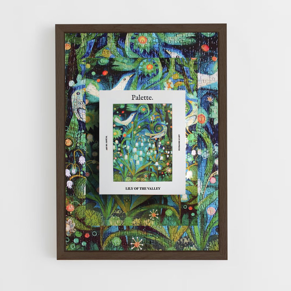 ap-jigsaw puzzle-2 cadre Bois foncé