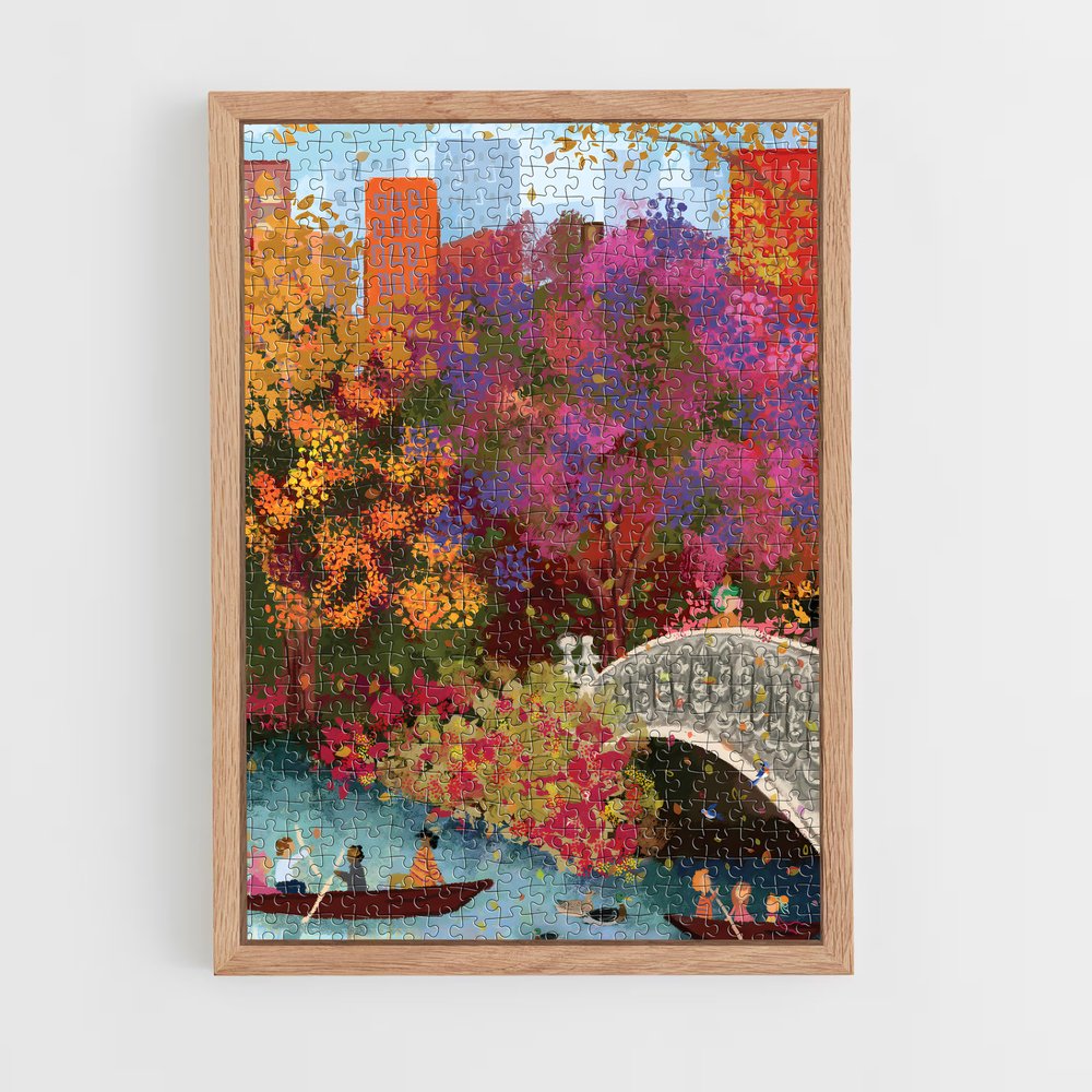 ap-jigsaw puzzle-3 cadre Bois clair